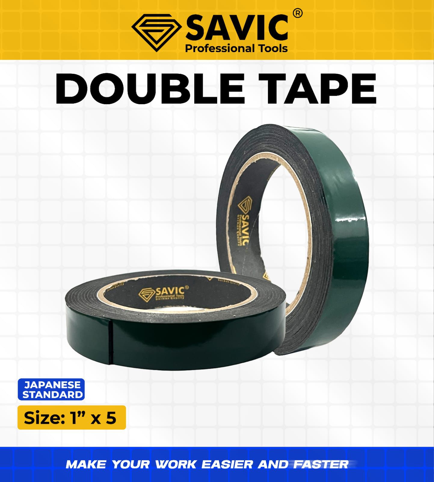 ISOLASI DOUBLE TAPE "SAVIC" 1"